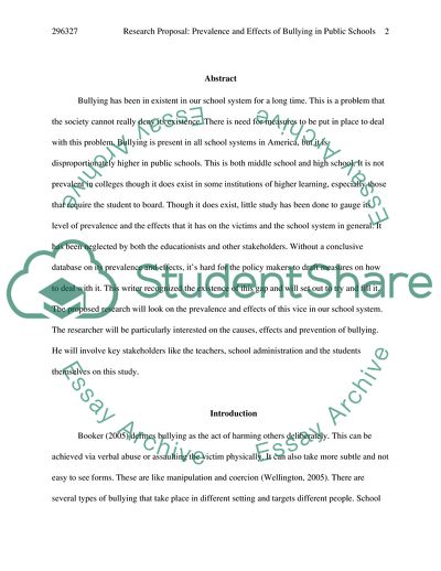 The Prevalence and Effects of Bullying in Public Schools