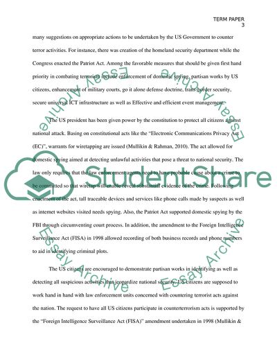 Constitutional Matters Arising when Dealing with Foreign Hostilities