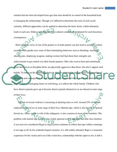 Violence: Women and Children