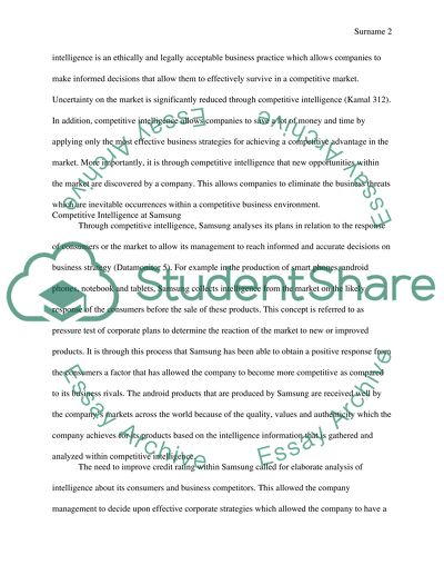 The Role of Competitive Intelligence in an Organization