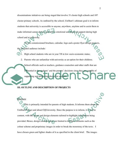 Design Projects for the CQUniversity UniStart Project 2012