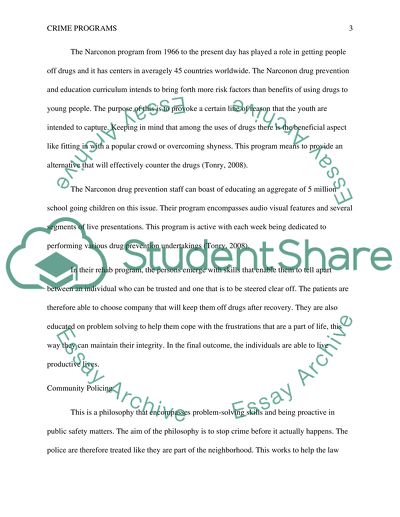 Impact of Educational and Drug Prevention Programs