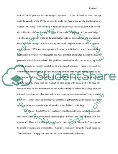 Feminism Criminology Contributions to Women