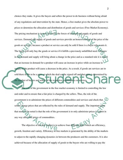 Economic Models: The Free Market and The State Owned System