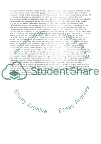 Understanding Internet in People Management