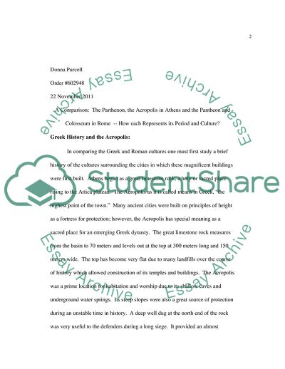 The Parthenon, the Acropolis in Athens and the Pantheon and Colosseum in Rome