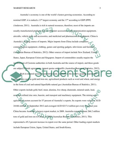 Market Research of Australias Economy