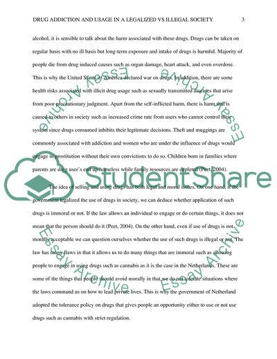 Drugs in a Legalized vs Illegal Society