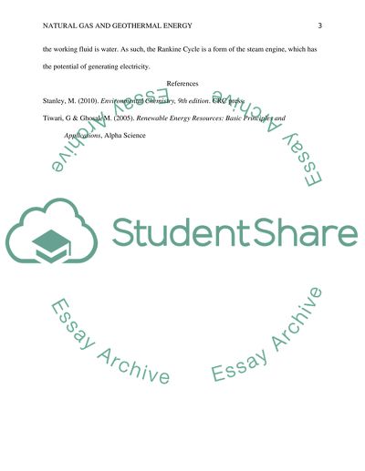 Natural gas & Geothermal energy