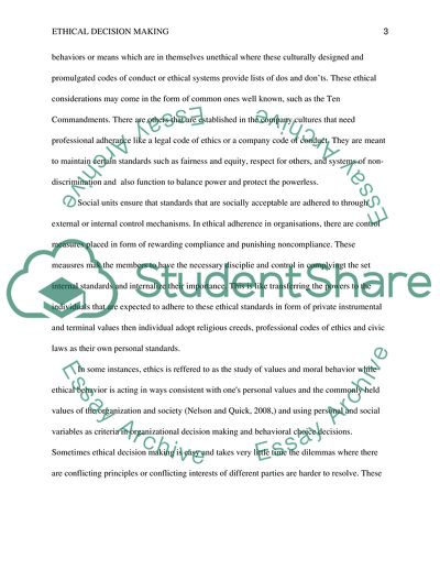 Ethical Decision Making