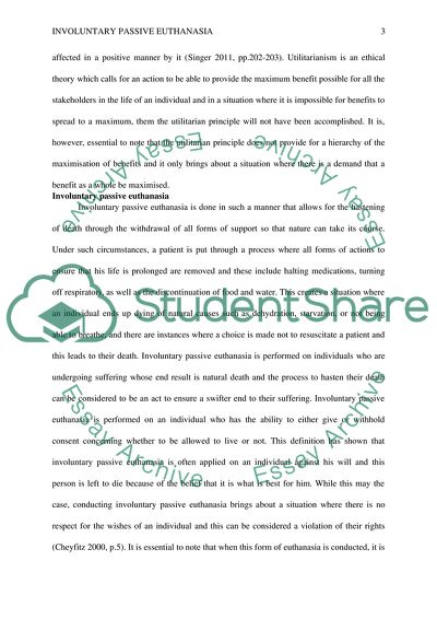 Involuntary Passive Euthanasia