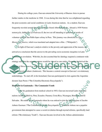 Life and Actions of Ernesto Che Guevara