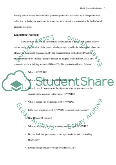 Health Program Evaluation