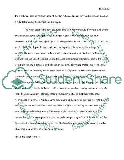 Risk in the Essex Voyage