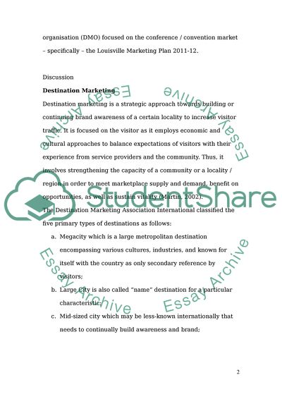 Venue and Destination Management