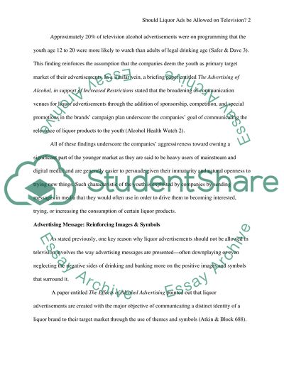 Should liquor ads be allowed on television