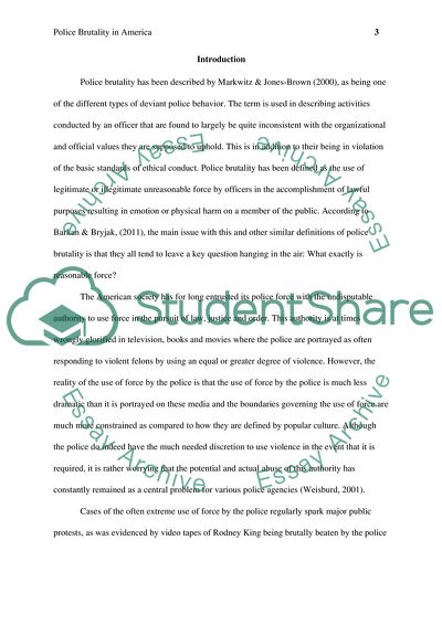 Police Brutality in America