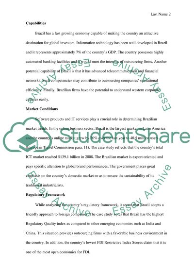 Brazilian Offshoring Sector