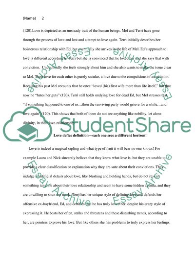 What we talk about when talking about love - Raymond Carver