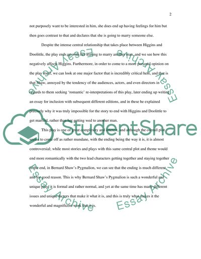 Bernard Shaws Pygmalion