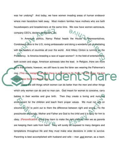 Women in the Family and Community