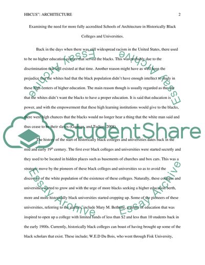 The History of Black Colleges and Universities