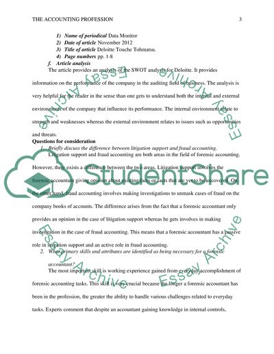 The accounting Profession