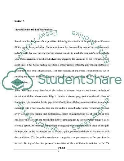 Online Recruitment Issues