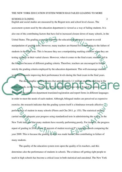 The New York Education System Which Has Failed Leading to More Schools Closing