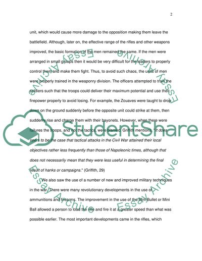 Civil War: Role of Rifles in the Evolution of Tactics in the War