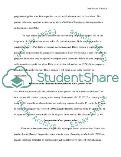 Theoretical Rationale for the Net Present Value
