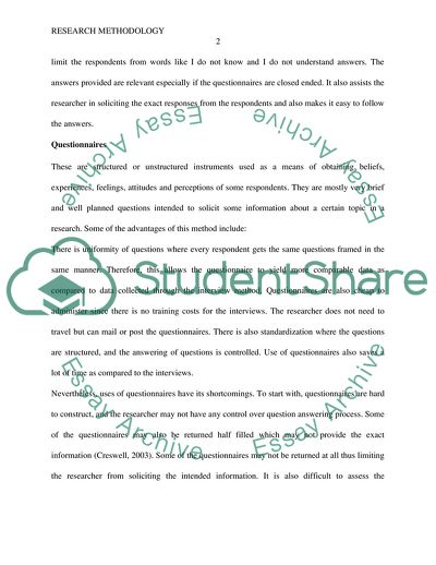 Interviews and Questionnaires