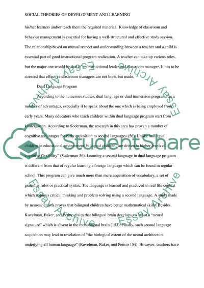 Social Theories of Development and Learning