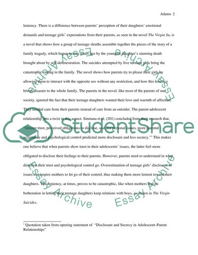 Relationship between Parents and Their Teenage Girls