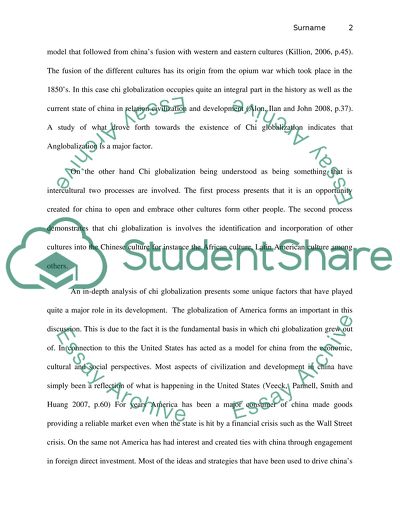 Analyzing the Benefits of Chi Globalization
