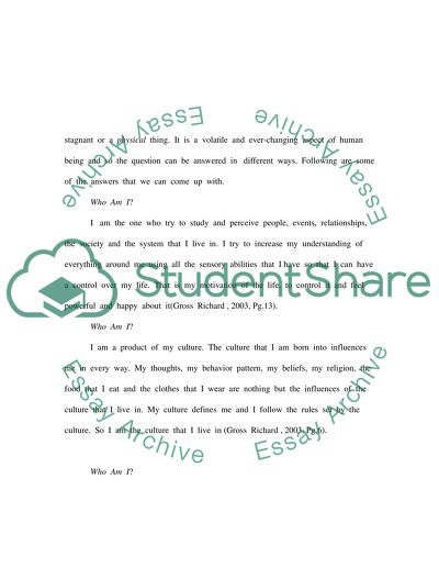 The Answer to the Question Who Am I