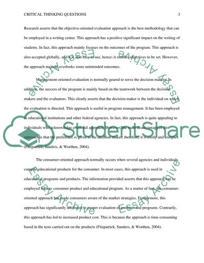 Critical Thinking Questions