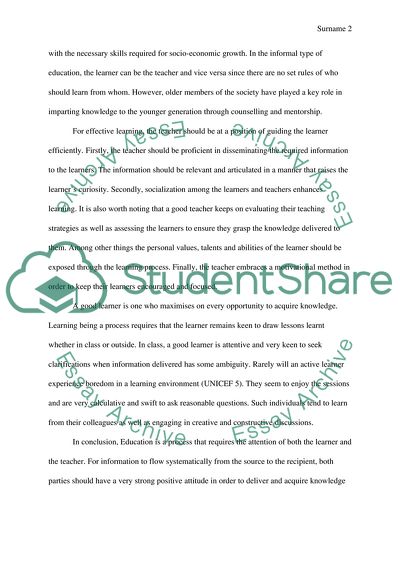 Education as the Process of Acquisition