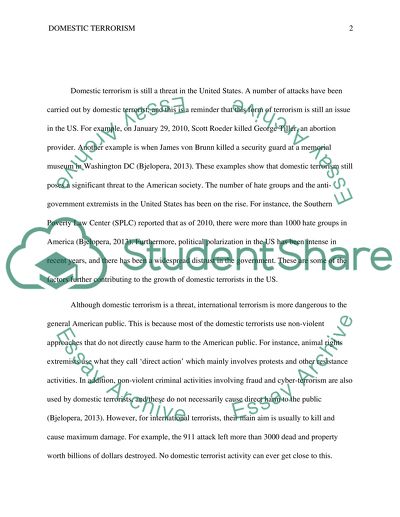 The Domestic Terrorist Threat