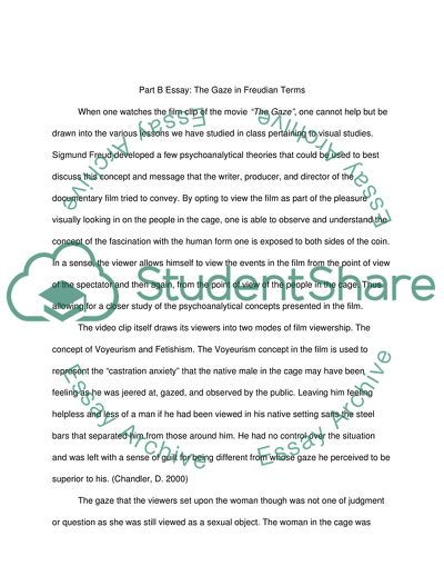 The Gaze in Freudian Terms