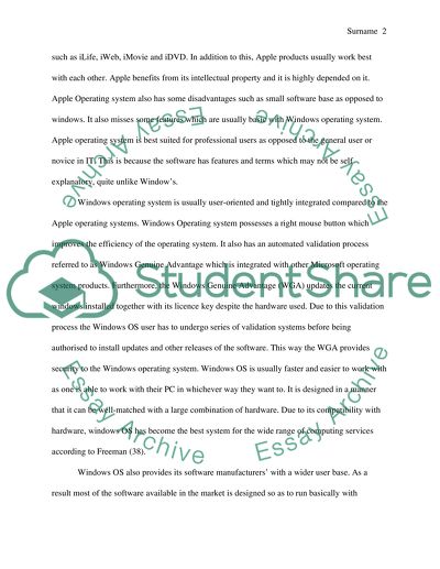 Apple vs. Windows Operating Systems