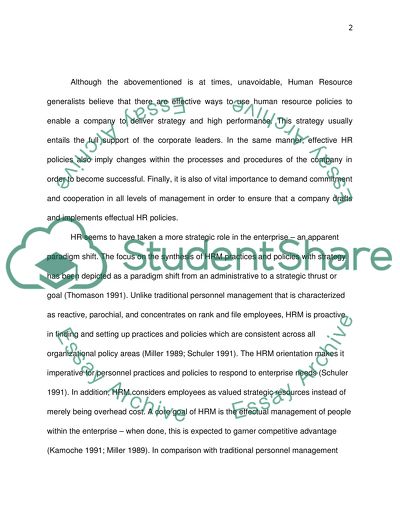 HR Policies on Recruitment and Selection