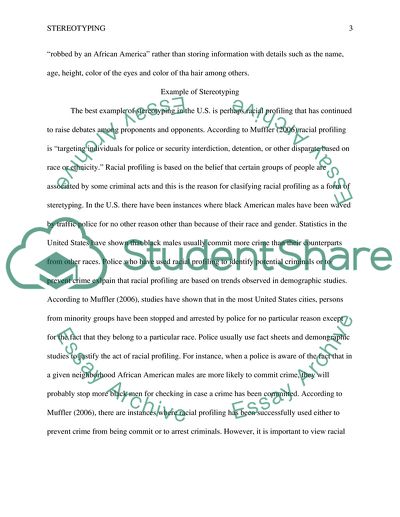 Stereotypes and Racial Profiling Based on Fallacious Arguments