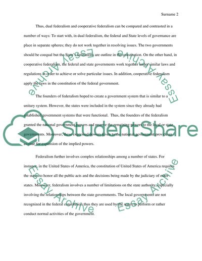 Dual and Cooperative Federalism