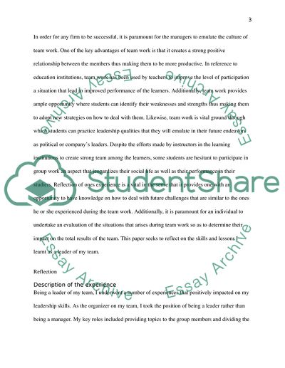 Advantages of Team Work and Its Strong Positive Relationship Between the Members: Education Institutions