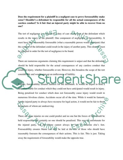 Foreseeability in Law