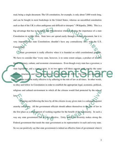 Is state government an effective form of government