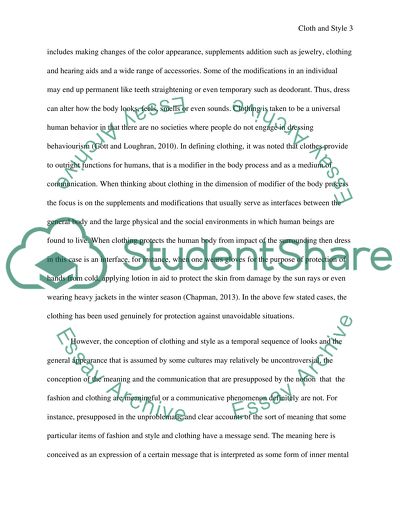 Clothes and Style as a Form of Communication