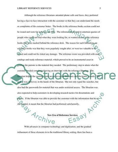 Library Reference Services