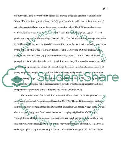 The Importance of the Dark Figure While Examining Statistics on Crime